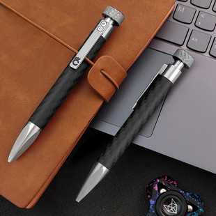 酷撼碳纤维edc不锈钢战术笔，多功能外贸签字笔陀螺，笔重手感金属笔
