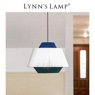 lynn's立意东南亚布艺吊灯，卧室餐厅单头田园，风法式编织棉线灯饰