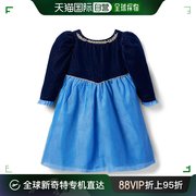 香港直邮潮奢janieand，jack女童frozen天鹅绒连衣裙，(幼童小