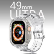 星图适iwatch ultra透明保护壳表带套装applewatch8手表一体硅胶保护壳49mm潮流防水男女ins风格123456789se