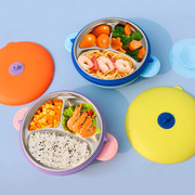 宝宝餐盘儿童吸盘式注水保温碗婴儿分格盘吃饭餐具套装辅食碗