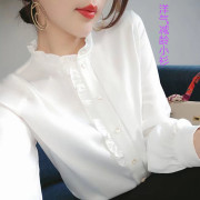白衬衫设计感女士上衣时尚洋气减龄小衫2025年新款秋冬衬衣雪纺衫