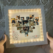 男朋友生日礼物DIY照片定制相框摆台七夕情人节一周年送男友情侣