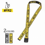 潮牌FR2#百搭帆布腰带男女款Fxxking Rabbits Caution long belt