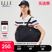 ELLE Active户外旅行运动单肩斜挎手提包大容量男女健身包行李袋