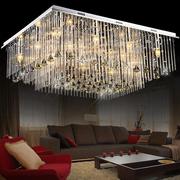客厅水晶灯长方形水晶灯遥控变色高档主卧室灯简约现代LED吸顶灯