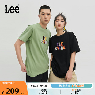 Lee24春夏舒适版圆领3D印花Logo男女同款短袖T恤LUT0083324LE