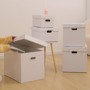 大号牛皮纸盒搬家快递打包箱子礼物，盒纸箱整理箱带盖收纳箱盒