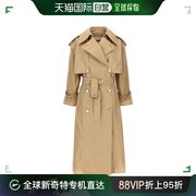 香港直邮Jil Sander 吉尔 桑达 女士 宽松款双排扣风衣 J03AA0155