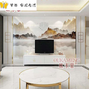 瓷砖背景墙高温微晶石艺术欧式客厅造型大理石，电视影视墙砖