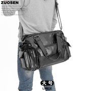 左森ZUOSEN韩版男士单肩包斜挎包手提包旅行包休闲包潮男包包