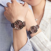 韩国聚利时品牌手表，女情侣对表复古皮带，男士腕表石英女表一对