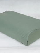 库存04枕头草绿色单人，s型四季枕头可脱卸洗枕套