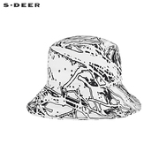 sdeer圣迪奥女夏装，休闲简约时尚，酷感涂鸦撞色渔夫帽s21283613