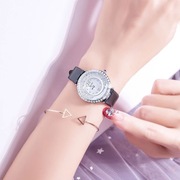 女表石英士手表同款镂空潮流会时尚皮带，真皮白色日历国产腕表