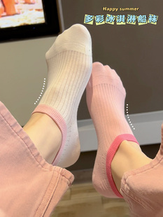 袜子女船袜多巴胺潮，夏季薄款短袜硅胶，防滑不掉跟隐形袜浅口袜夏天