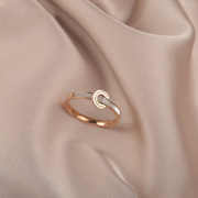 韩国百搭气质戒指钛钢，罗马数字贝壳食指戒网红个性指环女手饰