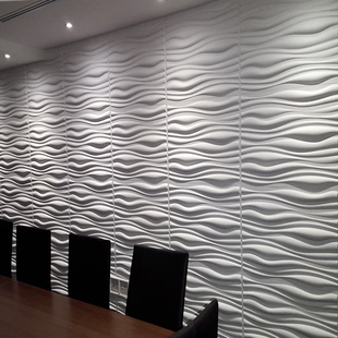 波浪造型三维板客厅电视3d背景，墙板装饰沙发立体创意凹凸墙墙自粘