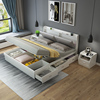 现代简约气动高箱床1.8米双人床小户型经济型，板式床1.5米收纳