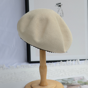 贝雷帽女日本和纸帽子，夏季薄款时尚百搭气质防晒八角帽复古画家帽