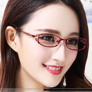 时尚气质女款老花眼镜框镂空眼镜架配近视眼镜成品变色轻平光