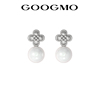 googmo在花野系列珍珠耳饰小众，设计感高级感耳钉四叶草时尚耳环女