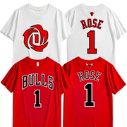 罗斯1号短袖23号 罗德曼91号大码学生 篮球运动纯棉儿童T恤