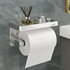 304不锈钢卫生间纸巾盒免打孔壁挂式厕所厕纸放置抽纸卷纸置物架