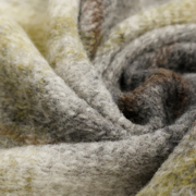 意大利温暖蓬松深灰格纹针织羊毛时装面料 格子大衣外套秋冬布料