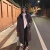 meregu韩系长款棉服女2021冬季设计感宽松小众保暖棉袄外套