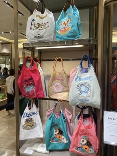 日本ballchain环保，甜甜圈帆布手提包，单肩斜挎购物袋