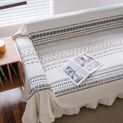北欧法式小清新波西米亚棉麻风全包组合沙发罩巾多用防尘盖布桌布