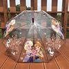 透明儿童雨伞长柄自动安全女童，幼儿园卡通学生宝宝加厚公主伞