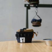日本grn-outdoor露营户外黑色杯套便携袋小巧带拉链小物件餐具袋