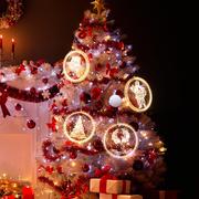 圣诞节快乐吸盘灯氛围装饰灯饰挂件发光雪人主题橱窗吊饰彩灯布置