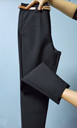 欧货气质西服裤2024年春季修身显瘦南韩棉黑色女士直筒小脚裤