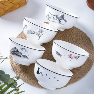 景德镇吃饭碗北欧碗碟套装，日式陶瓷碗筷盘子，家用餐具单个小碗大碗