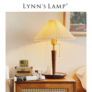lynn's立意vintage复古床头，台灯北欧创意全铜卧室日式书房台灯
