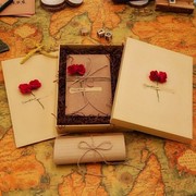 唯美爱心信纸信封套装古风浪漫告白情书复古盒精美简约礼盒