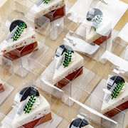 蛋糕盒切块打包盒子慕斯千层三角，切件甜品透明包装4寸2寸小蛋糕盒