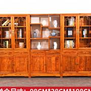 仿古书柜新古典(新古典)现代中式家具组装全实木书架书柜自由组合书柜书架