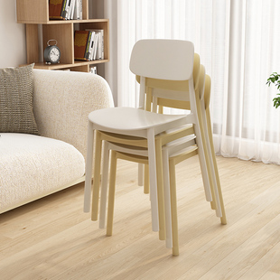 北欧家用塑料餐桌椅简约时尚加厚椅子成人休闲创意书桌椅靠背网红