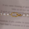 s925纯银时尚珍珠项链，手链毛衣链夹扣手工，diy制作串珠饰品银扣