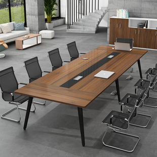 大型会议桌长桌简约现代长，条桌会议室桌子，培训桌办公会议桌椅组合