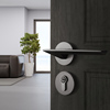 酷隆锌合金现代室内门锁磁吸静音房木门锁具通用型门把手家用套装