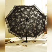 日本超轻手动蕾丝花边，遮阳伞晴雨两用太阳伞，防晒防紫外线小巧雨伞