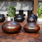 越南红木工艺品交趾黄檀储物罐红酸枝收纳罐盒子茶叶罐GB0165