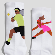 SOX&CO.原创设计情侣中筒袜赛点网球新疆棉莱卡毛巾底男女运动袜