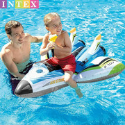 intex57536战斗飞船座骑充气儿童坐骑水上戏水玩具带喷射水