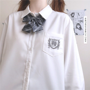 朴樱原创和歌jk衬衫长袖基础，款刺绣日系学院，风制服白衬衣女秋冬